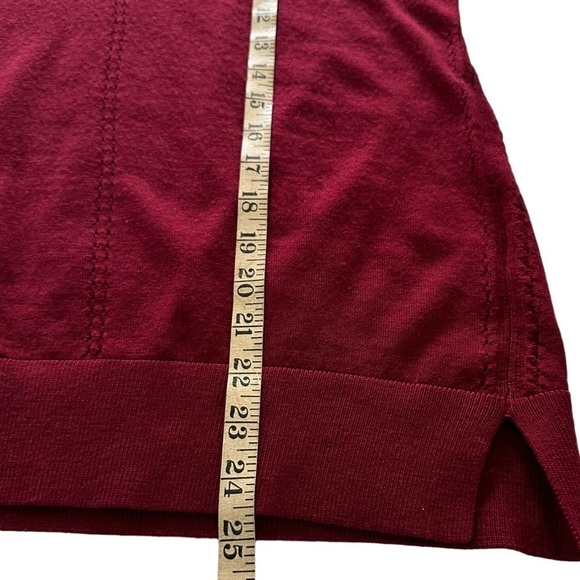 BROOKS BROTHERS RED FLEECE BURGUNDY FINE MERINO WOOL V-NECK SWEATER SIZE XS - Picture 11 of 12